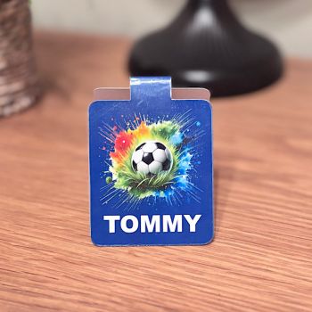 &nbsp;

Personalised soccer jersey magnetic bookmark
Custom name
Handmade in Iteland
Perfect for football fans, kids, teachers &amp; book lovers
Strong magnets &ndash; won&rsquo;t fall out of your book

&nbsp;