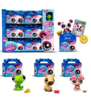 Unbox a mystery bobblin&rsquo; pet with the Littlest Pet Shop Pet Surprise Series 3! Collect all 18 pets, each with an accessory, collector card, guide, and digital code.