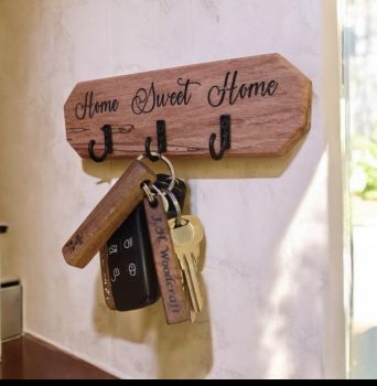 Solid wood key hooks