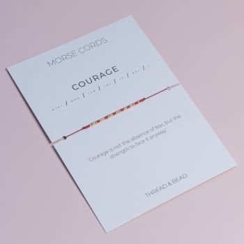 This Morse Cord bracelet hides a secret message:&nbsp;BREATHE,&nbsp;spelled with a mix of&nbsp;24k gold-plated Miyuki beads and glass Miyuki beads.
It&rsquo;s&nbsp;adjustable, delicate, and&nbsp;made to order. You can customise the thread and the non-gold bead colours to reflect your strength, your story, or the version of you that&rsquo;s still growing.
Perfect as a gift, or as your own quiet companion, a message on your wrist nudging you to keep going, even when the path feels heavy.