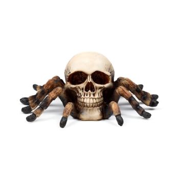 Creepy skull ornament with realistic spider legs, perfect for Halloween, gothic d&eacute;cor, or horror-themed displays.
&nbsp;