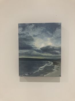 20cm x 25cm oil painting on a deep edge canvas from a photograph of a morning walk along a beach on the coastline in Connemara. Even when the skies are looking dark and stormy the light always seems to find a way through. A thankful reminder on my darker days🙏