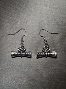 Silver earrings with fish hook backs