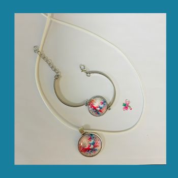 Bracelet / necklace set . Gift for women/birthday/ for Her. Brooches/bracelets/ pendants/Coordinated jewellery