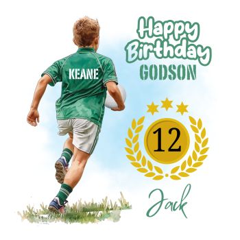 🏐 Personalised Gaelic Football Card &ndash; Custom Jersey Design
Celebrate a special Gaelic football fan with a card that feels truly their own. This personalised Gaelic football card is suitable for&nbsp;any age and any relation&nbsp;&ndash; perfect for a son, grandson, godson, nephew, cousin, friend, or teammate.
Each card features a&nbsp;customised Gaelic jersey with the surname displayed on the back, creating a thoughtful and memorable keepsake they&rsquo;ll want to hold onto.&nbsp;
Printed on&nbsp;high-quality cardstock&nbsp;and sized at a classic&nbsp;6x6 inches, it offers a premium feel and plenty of space for your own message inside.
✨&nbsp;Product Details:


Personalised with&nbsp;surname on the back of the jersey


Suitable for&nbsp;any age and any relation


Perfect for birthdays, good luck wishes, celebrations &amp; milestones


6x6 inch format


Quality cardstock&nbsp;for a sturdy, professional finish


A thoughtful card for anyone who lives and breathes Gaelic football &mdash; a small keepsake with big meaning.