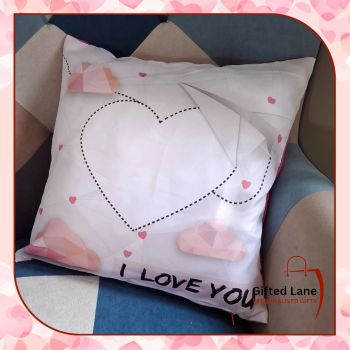 Personalised Pre Printed Valentines/Romantic Cushions from Gifted Lane are available in a wide range of different styles and designs. These cushions are unique and colourful and have an area on the cushion that can be personalised with any pictures or text to give them that extra personalised touch for a gift for someone special for Valentines, Birthday Anniversary, Weddings and more. Some of these cushion designs are also available in both square cushions and heart shaped cushions. Another special personalised gift from Gifted Lane.