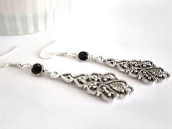 Beautiful earrings, handmade in Ireland with quality materials.&nbsp; Elegant antique silver filigree drops on silver plated, nickel free ear hooks.&nbsp; &nbsp;Lightweight and comfortable to wear. Perfect for gifting, or treat yourself!&nbsp; &nbsp;They arrive in a pretty organza bag, and have&nbsp;free shipping!