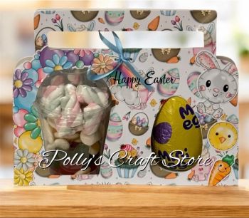 Personalised Easter Egg &amp; Cup Holder
Comes complete with a small egg (97g) and a 12oz cup filled with assorted sweets, personalised with a name.
Please note: This is a pre-ordered item and will ship early March