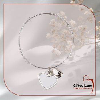 Personalised Silver Pendant Bracelet is a personalised gift accessory for a occasion or a keepsake of a special day. It is a silver bracelet and available in 3 different charms circle, diamond and heart charm which can be personalised with a picture and with a date or name on it. Another special personalised gift from Gifted Lane