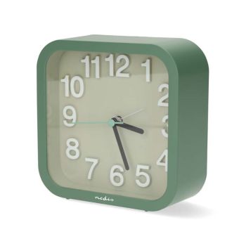 


Stylish Nedis analogue desk alarm clock in light grey


Large, clear numerals for easy time reading


Silent sweep quartz movement with no ticking noise


Simple rear controls for time and alarm setting


Compact design ideal for bedrooms, offices or guest rooms


