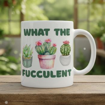 11oz white ceramic mug.&nbsp; Microwave and Dishwasher Safe.
For the plant lover with a sense of humour.