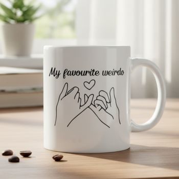 My Favourite Weirdo Mug
11oz white ceramic mug.&nbsp; Microwave and dishwasher safe.