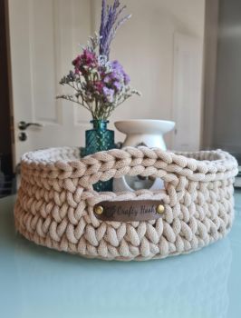 Beige Handmade Storage tray&nbsp;