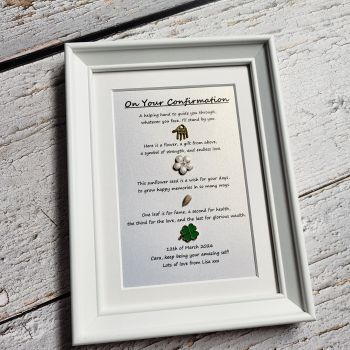 Personalised Confirmation gift &ndash; framed keepsake print for boys or girls