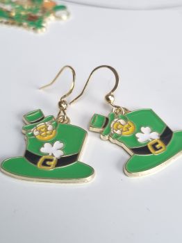 gold hook with St Patrick pendant