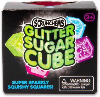 
Squishy glitter-filled sensory cube with slow-moving gel for stress relief and tactile play. 
Suitable for ages 3+. 
Colour sent at random.

&nbsp;