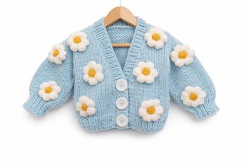 Sky-Blue Waistcoat for Girls. Available for 1-year-olds&nbsp;