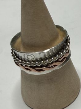 All of our silver rings are made with 100% recycled silver. We even recycle our own scrap silver when we can!&nbsp;