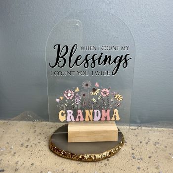 Mother's Day acrylic plaque. Cute gift for grandmothers.