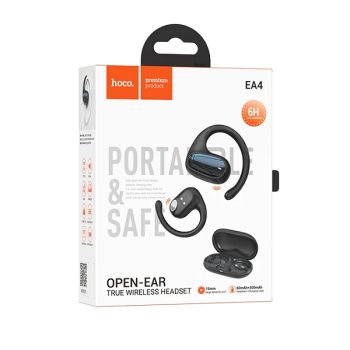 The Hoco EA4 Cloud Open True Wireless Sleep Bluetooth Headset is designed for comfortable nighttime listening with an open-ear fit, Bluetooth connectivity, and long battery life. Perfect for sleep, relaxation, music, or calls.