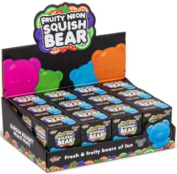 Scrunchems Fruity Neon Squish Bears are colourful, scented squishy bears perfect for sensory play, stress relief, and fidget fun for kids aged 3+.
