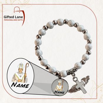 Personalised Confirmation Rosary Beads Bracelet is a personalised gift accessory and a keepsake of a special day. They can be personalised with a picture and with a date or name on them. Another special personalised gift from Gifted Lane&nbsp;