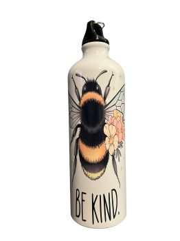 Stay refreshed wherever you go with this 800ml stainless steel water bottle featuring a beautiful bee illustration and the inspiring words &ldquo;Be Kind.&rdquo; Designed to keep drinks cold all day, it includes a secure twist cap and a handy carabiner clip so you can easily attach it to a backpack, bag, or belt loop. Stylish, durable, and perfect for everyday hydration.
&nbsp;