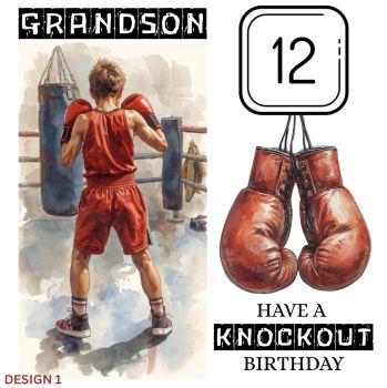 This&nbsp;boxing-themed birthday card&nbsp;is made for young champions who live for the thrill of the fight. Designed with bold, high-energy graphics and a ringside atmosphere, it captures the excitement of a title match right on the cover.
What makes it truly special? It&rsquo;s&nbsp;personalised with any name and any age, turning the birthday boy into the star of his very own main event. Whether he&rsquo;s turning 5 or 15, this card transforms his big day into a championship moment.
Printed on high-quality cardstock with a premium finish, it&rsquo;s not just a card, it&rsquo;s a&nbsp;keepsake worth holding onto long after the candles are blown out. Perfect for boxing fans, future fighters, or anyone who loves a bit of action, this is a birthday card that lands like a winning punch and stays in the memory corner for years to come 🏆