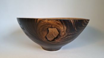 Scorched Irish Ash bowl with feature details