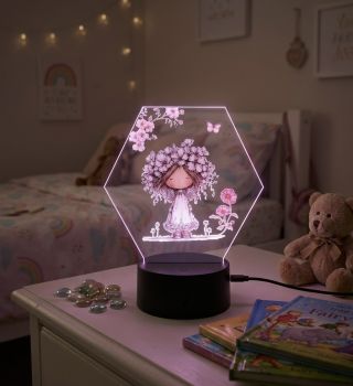 Beautiful girl and flowers design.