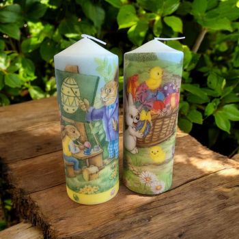 Large Easter candles&nbsp;
&nbsp;
Hand decorated with decoupage techniques&nbsp;
&nbsp;
&nbsp;Burning up to 70 house&nbsp;
&nbsp;
Height 15cm&nbsp;
Different designs available&nbsp;
