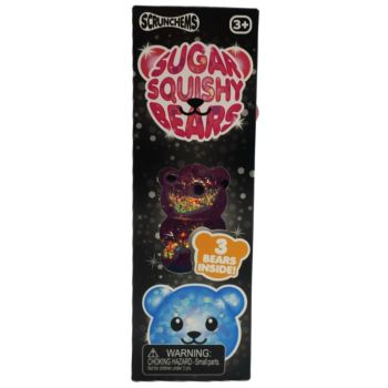 Super cute glittery teddy bear squishies in a 3 pack&mdash;perfect for stress relief, sensory play, and fun for all ages.