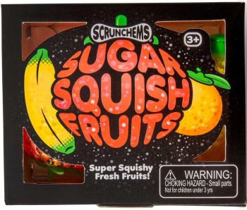  Fun fruity squishy stress toys in a 3 pack&mdash;perfect for fidgeting, sensory play, and relaxing squeezable fun.