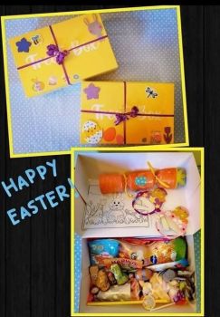 Packed full of Easter themed treats and surprises, suitable for every age group. Contents and designs may vary. Will ship Easter week.