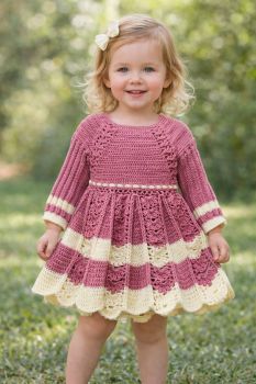 Crocheted kids dress
Size: 2-3 years