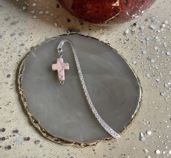 Personalised bookmark for First Communion and Christening. Cross design