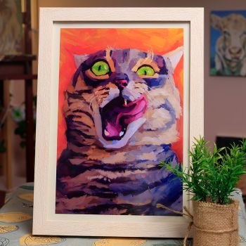 Introducing... The Krazy Kitty!Legend has it that if you stare at this art print for too long, you will also start to feel the kitty madness that lies dormant within your soul also.So BEWARE!