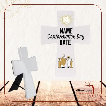 Check out our Personalised Confirmation Cross Ornament for a unique gift and keepsake for your Confirmation Day. They can be personalised with any picture or text, and with a date or name .&nbsp; Another special personalised gift from Gifted Lane.&nbsp;