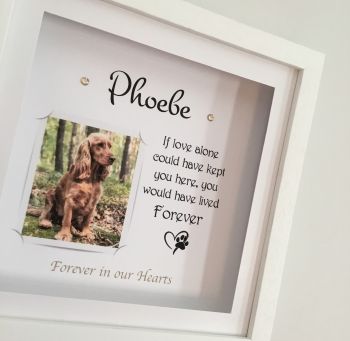 Personalised Pet Memorial Frame, a keepsake custom made to treasure forever.