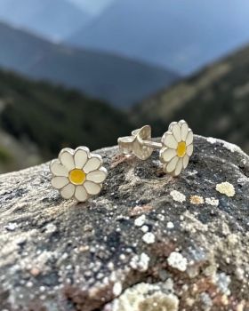 Daisy Flower Sterling Silver Stud Earring
Metal: Sterling Silver
Earrings Height: 7.2mm