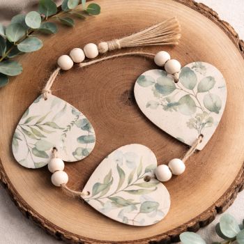 A handcrafted wooden heart garland that brings warmth, softness, and rustic charm to shelves, walls, and cosy corners.
🤍 Add warmth and charm to any space in seconds🌿 Handcrafted natural wood for a timeless, cosy feel🎁 A thoughtful gift for homes that love rustic simplicity