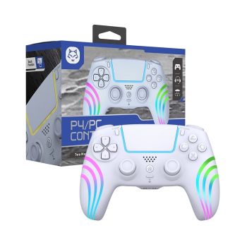 

Enhance your gaming experience with the HS-PS4290W wireless PS4 controller 
Featuring customizable RGB lighting, ergonomic design, and precise controls.
 Compatible with PS4 and PC.

