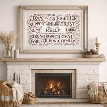 A Meaningful, Custom Family Print That Turns Your House Into a Home