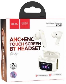 

Wireless earbuds with ANC, ENC
A unique touchscreen charging case that lets you control music, settings, and more directly from the case.

