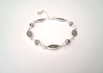 A beautiful natural gemstone bracelet, handmade in Ireland from quality materials. This beautiful bespoke piece is elegant, light and comfortable to wear, suitable for day or evening wear. Perfect for gifting, or a personal treat!&nbsp;