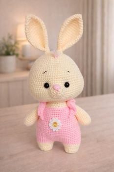 Adorable handmade crochet bunny &ndash; soft, cozy and perfect as a baby gift or nursery decor.