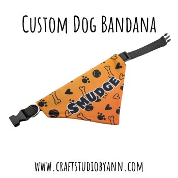 Custom pet bandanas, made to order and personalised for your furry friend. Stylish, comfortable, and perfect for everyday wear or special photos. 🐾