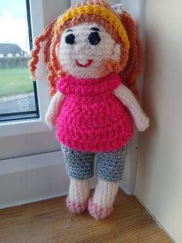 Cute unique handmade crochet doll.&nbsp;