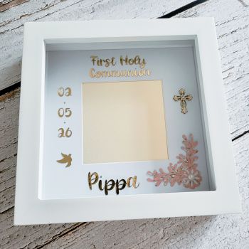 Personalised First Holy Communion Photo Box Frame.