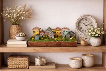 Handcrafted, beautiful wooden small houses, painted with acrylic colours!